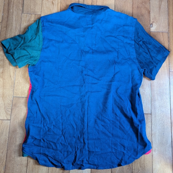 Multi-Toned Button Down Collared Tee - Primitive - Picture 2 of 4